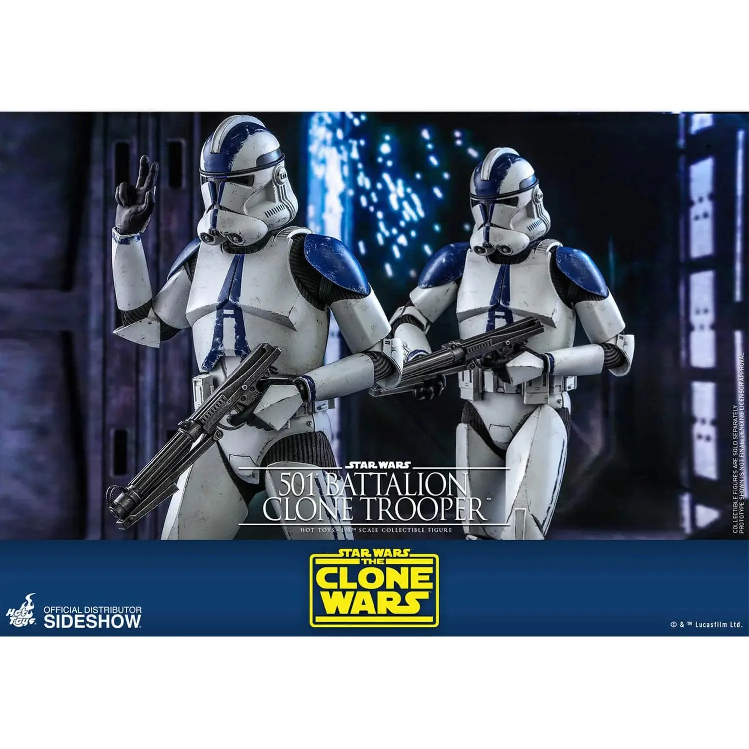 Hot Toys Star Wars The Clone Wars Action Figure 1/6 501st Battalion Clone Trooper 12 Hot Toys Star Wars The Clone Wars Action Figure 1/6 501st Battalion Clone Trooper - Image 10