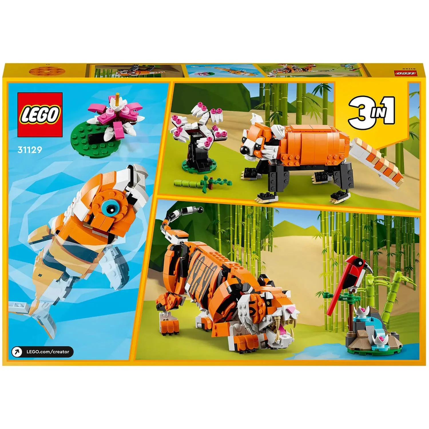LEGO Creator 3 In 1 Majestic Tiger 31129 4 LEGO Creator 3 In 1 Majestic Tiger 31129 - Image 2