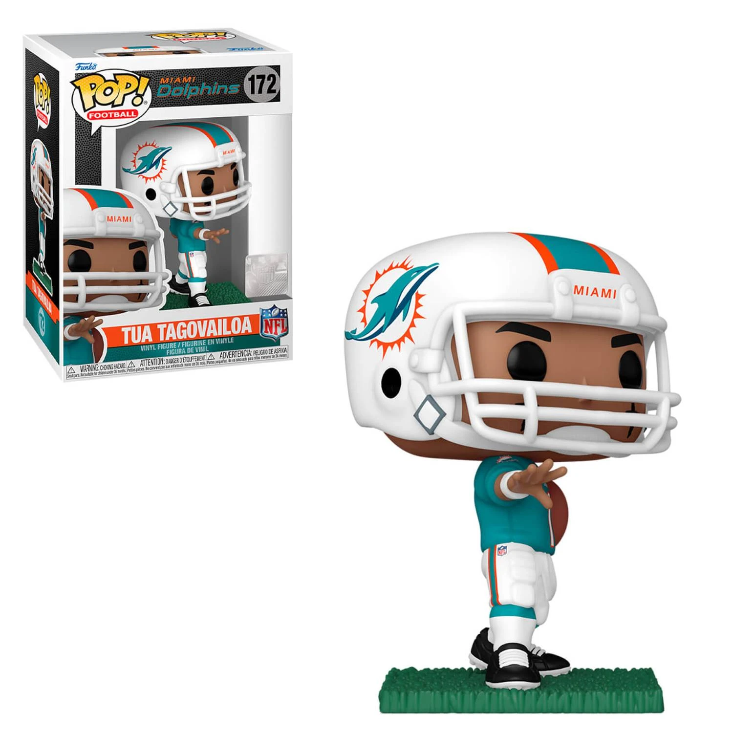 Tua Tagovailoa Miami Dolphins NFL Funko Pop! Vinyl Figure 3 Tua Tagovailoa Miami Dolphins NFL Funko Pop! Vinyl Figure