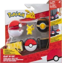 Pokemon Clip N Go Poke Ball Belt Set Pikachu