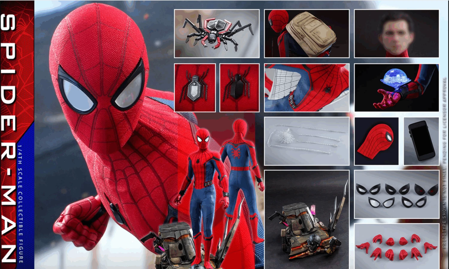 Hot Toys Spider-Man Homecoming 1/4 Scale Figure Spider-Man 4 Hot Toys Spider-Man Homecoming 1/4 Scale Figure Spider-Man - Image 2