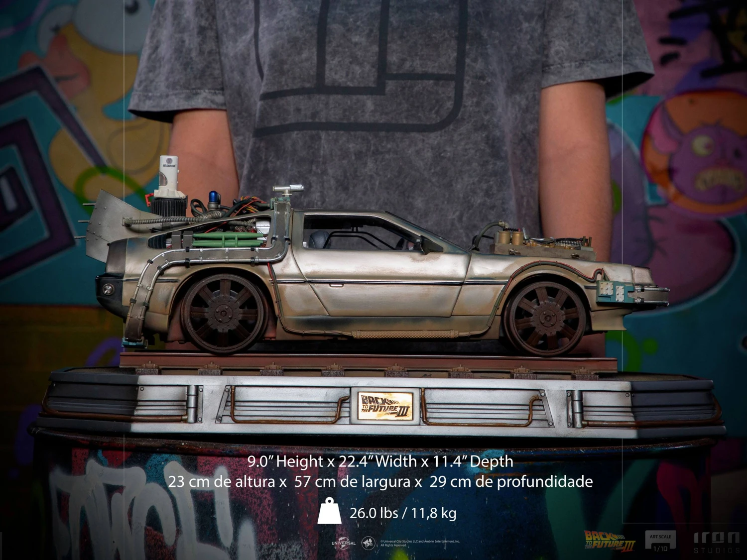Iron Studios Back To The Future III Art Scale Statue 1-10 DeLorean 5 Iron Studios Back To The Future III Art Scale Statue 1-10 DeLorean - Image 3