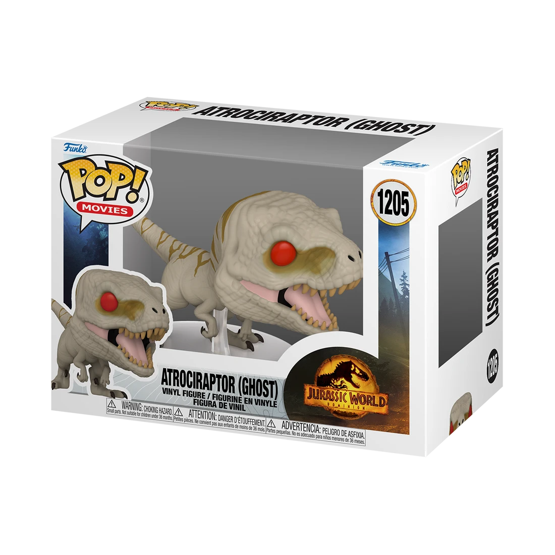 Jurassic World Dominion Atrociraptor (Ghost) Funko Pop! Vinyl Figure 3 Jurassic World Dominion Atrociraptor (Ghost) Funko Pop! Vinyl Figure