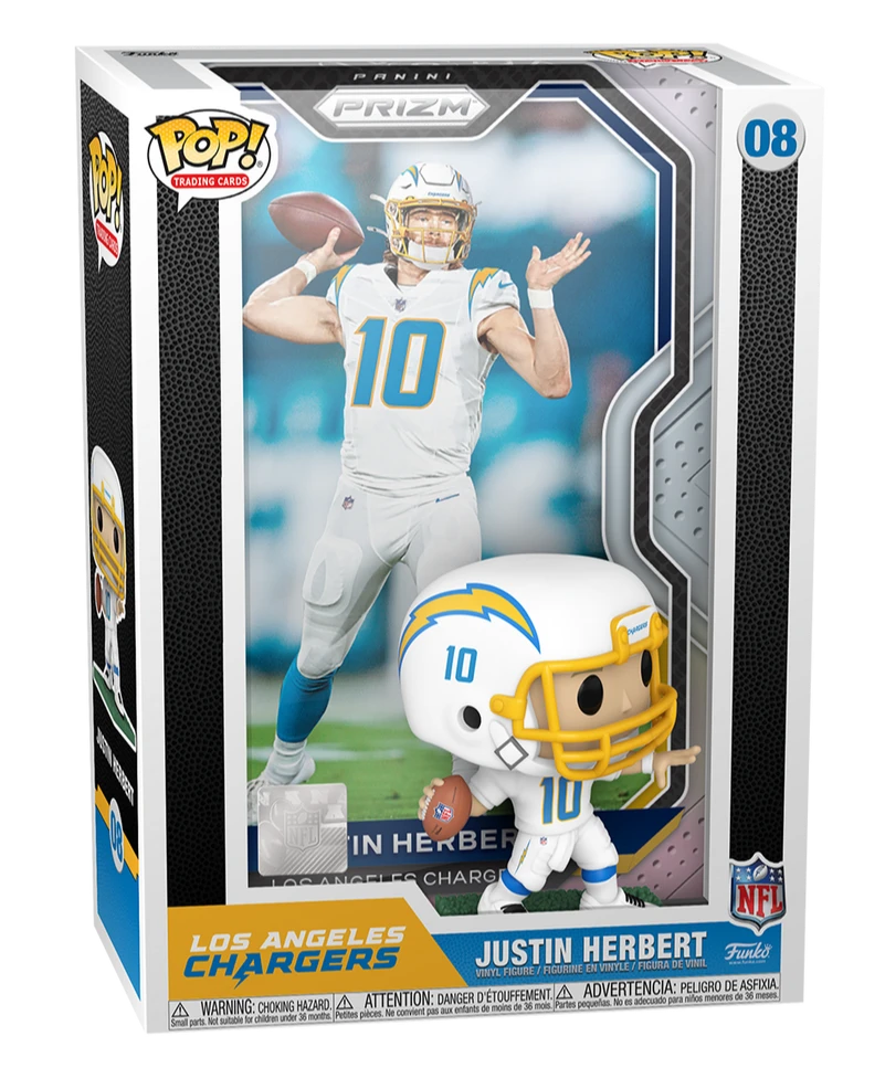 Justin Herbert NFL Los Angeles Chargers Trading Card Funko Pop! Vinyl Figure *Exclusive 3 Justin Herbert NFL Los Angeles Chargers Trading Card Funko Pop! Vinyl Figure *Exclusive