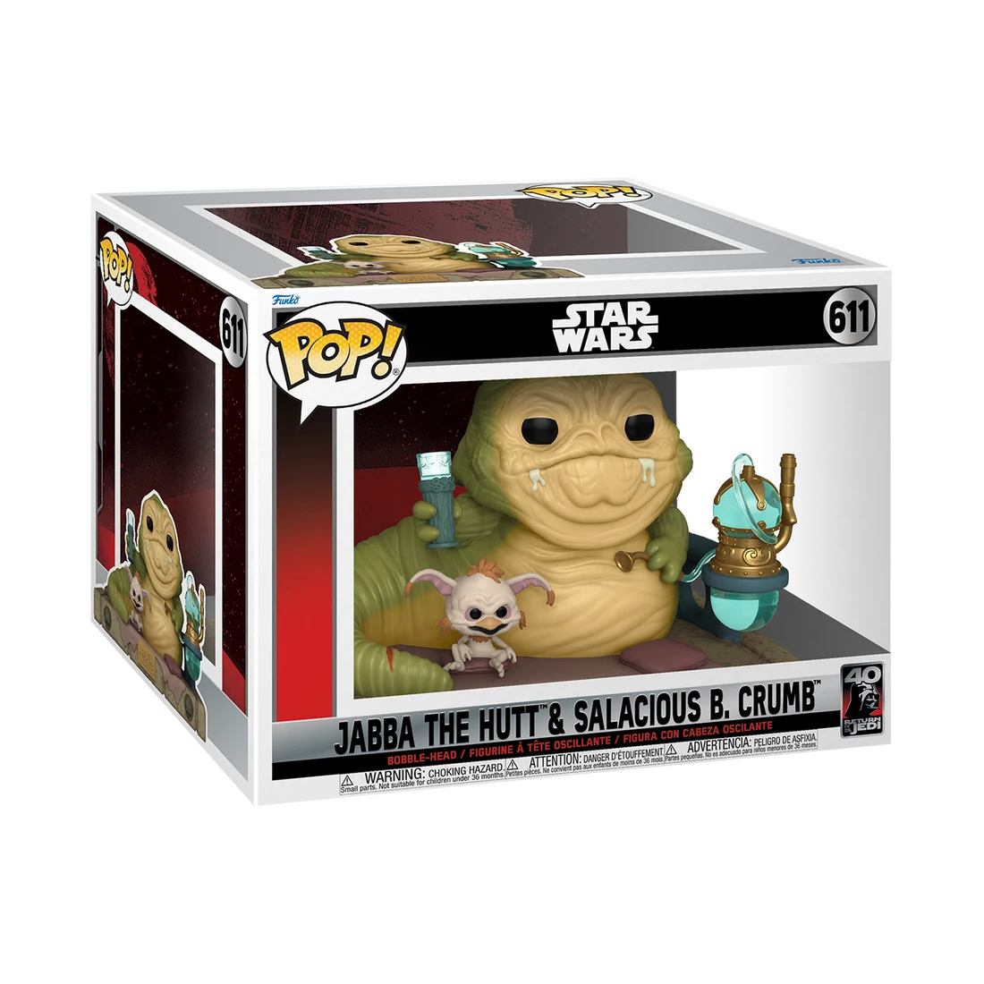 Jabba The Hut & Salacious B. Crumb Return Of The Jedi 40th Anniversary Star Wars Funko Pop! Vinyl Figure 3 Jabba The Hut & Salacious B. Crumb Return Of The Jedi 40th Anniversary Star Wars Funko Pop! Vinyl Figure