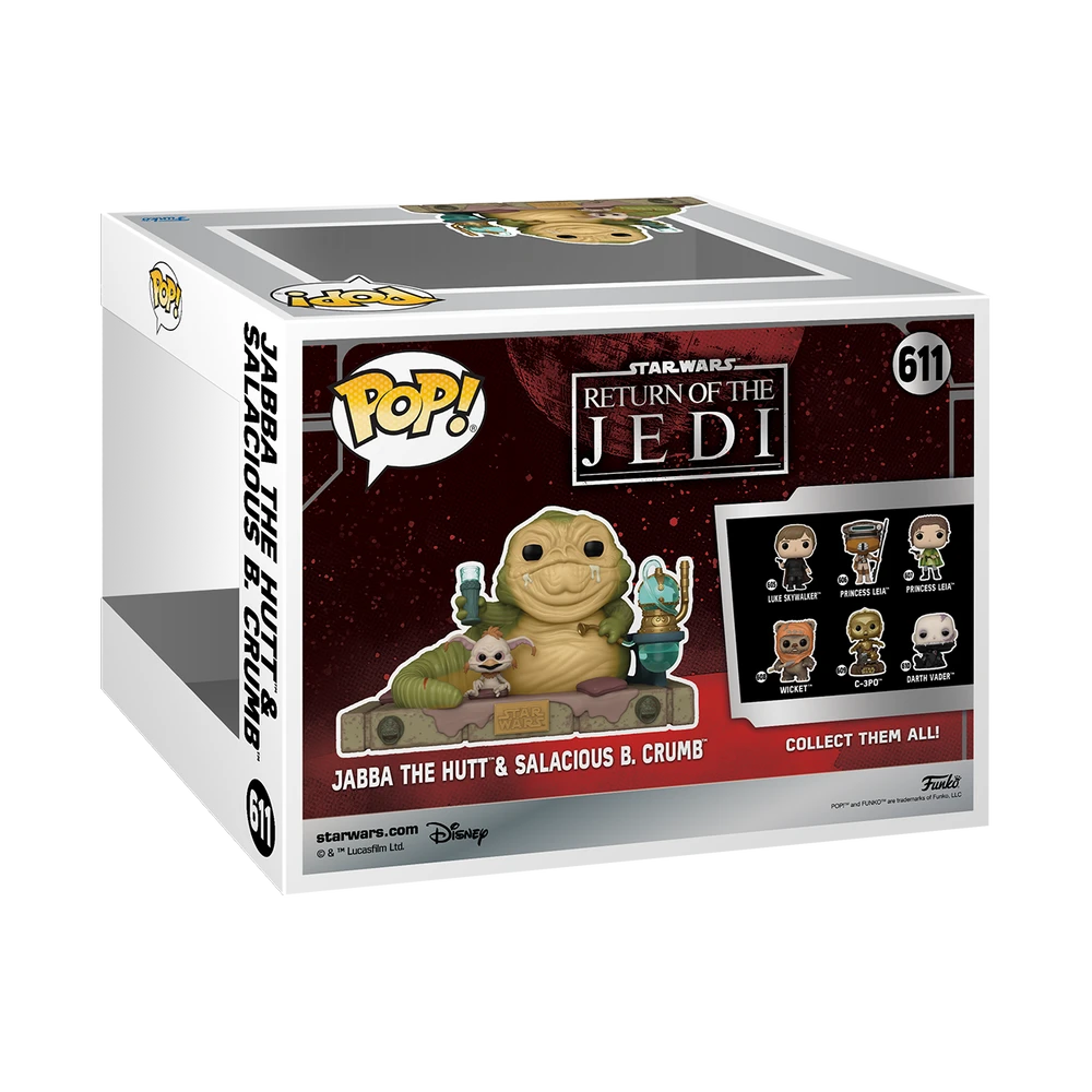 Jabba The Hut & Salacious B. Crumb Return Of The Jedi 40th Anniversary Star Wars Funko Pop! Vinyl Figure 5 Jabba The Hut & Salacious B. Crumb Return Of The Jedi 40th Anniversary Star Wars Funko Pop! Vinyl Figure - Image 3