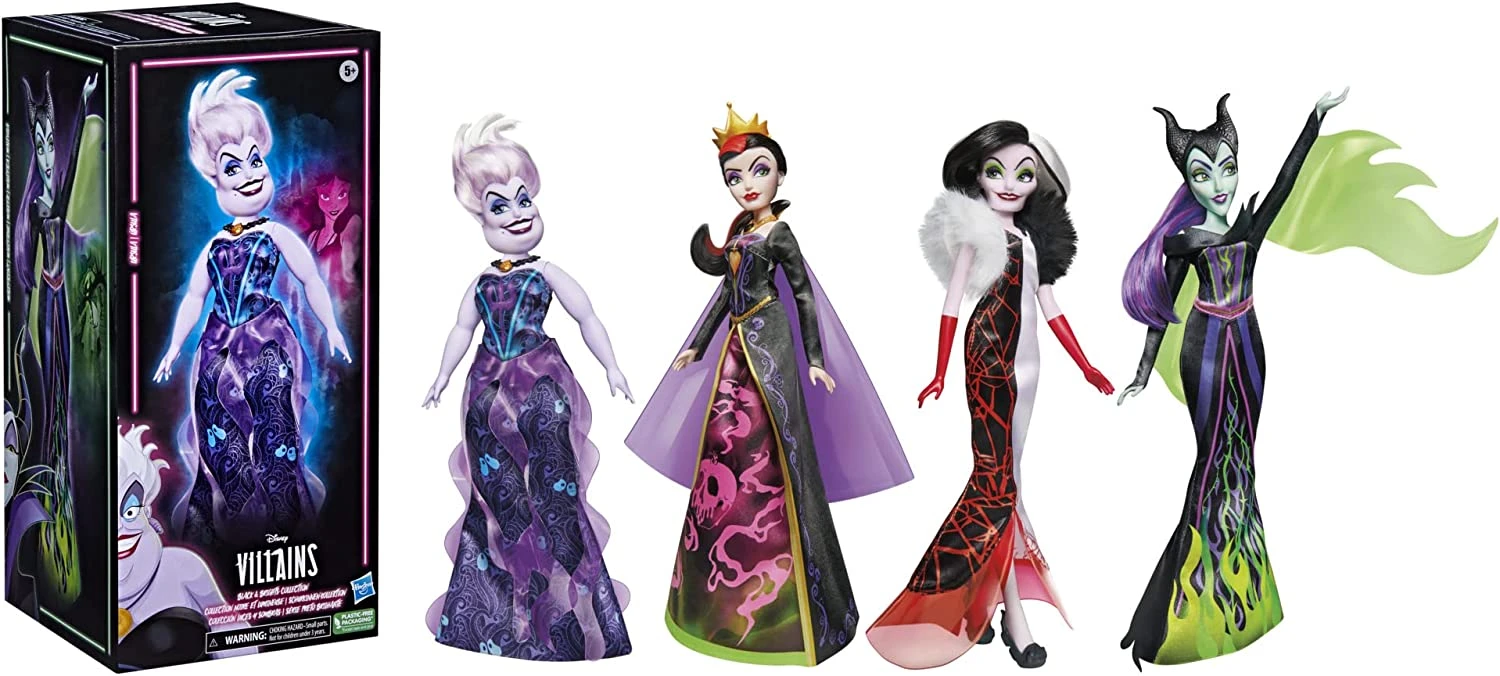 Disney Villains Black And Brights Collectors 4 Pack Fashion Doll Collection * Exclusive 4 Disney Villains Black And Brights Collectors 4 Pack Fashion Doll Collection * Exclusive - Image 2