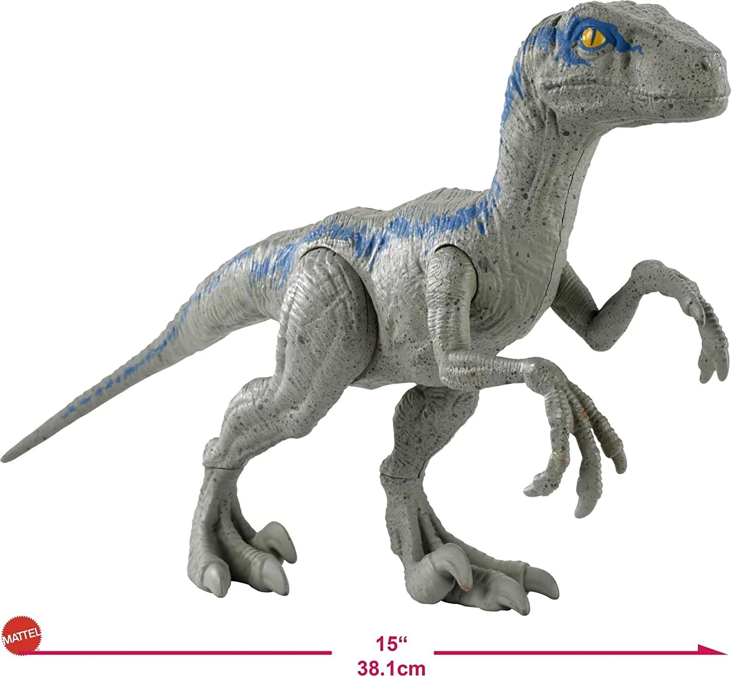 Jurassic World 12" Blue Velociraptor Action Figure 5 Jurassic World 12" Blue Velociraptor Action Figure - Image 3