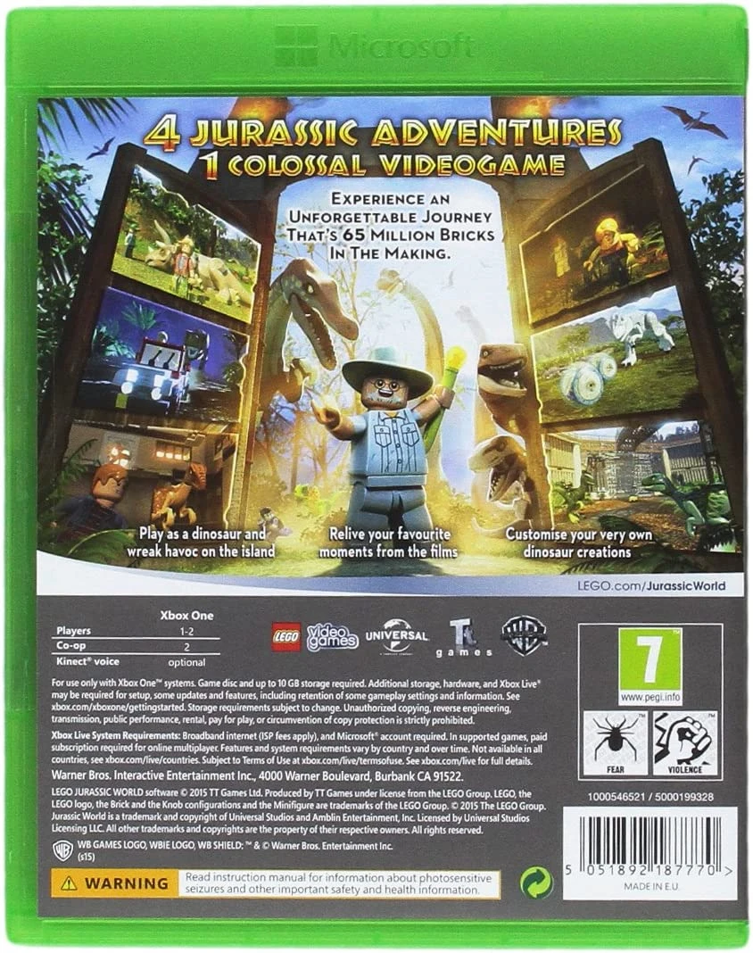 LEGO Jurassic World Xbox One Game 4 LEGO Jurassic World Xbox One Game - Image 2