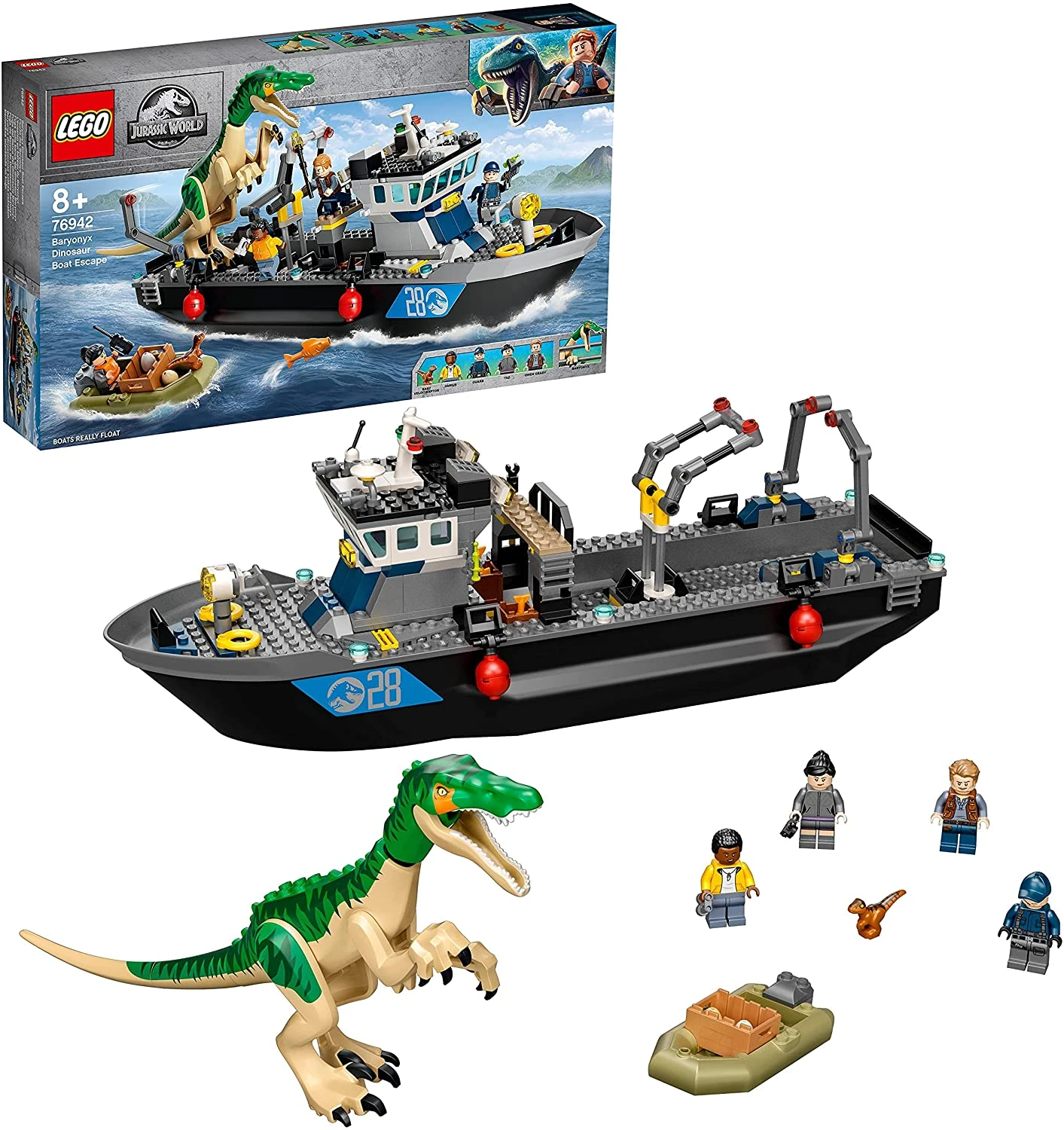 LEGO 76942 Jurassic World: Baryonyx Dinosaur Boat Escape Set 3 LEGO 76942 Jurassic World: Baryonyx Dinosaur Boat Escape Set
