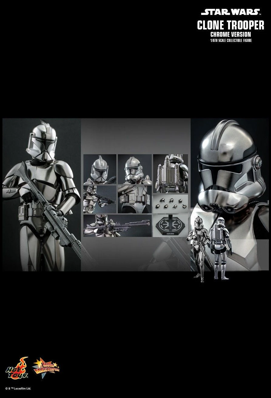 Hot Toys 1:6 Star Wars Clone Trooper (Chrome Version) Exclusive Release 4 Hot Toys 1:6 Star Wars Clone Trooper (Chrome Version) Exclusive Release - Image 2