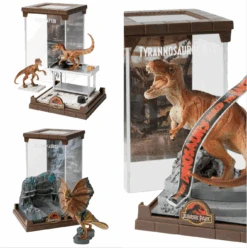Jurassic Park Creature Diorama Complete Bundle (3) - Tyrannosaurus Rex, Velociraptor, Dilophosaurus