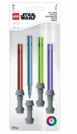 Register Your Interest - In Stock Soon : LEGO Star Wars Lightsaber Colour Gel Pens Set Of 4