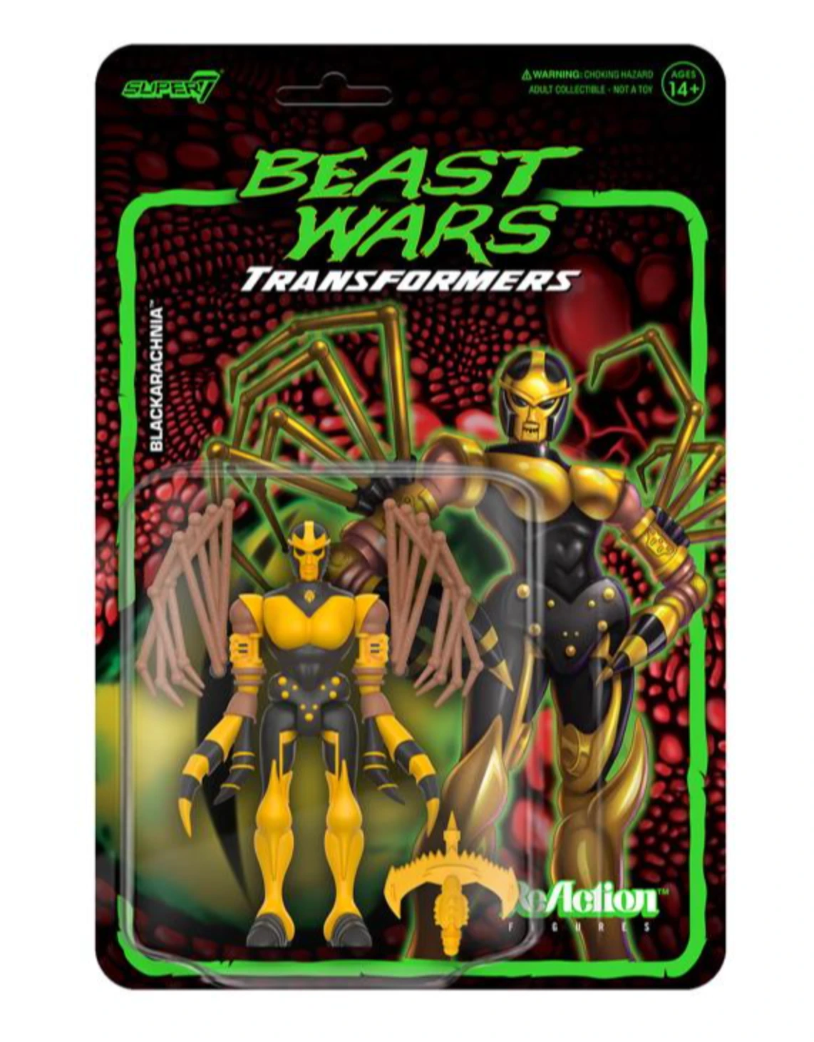 Transformers Beast Wars ReAction Blackarachnia Figure 3 Transformers Beast Wars ReAction Blackarachnia Figure