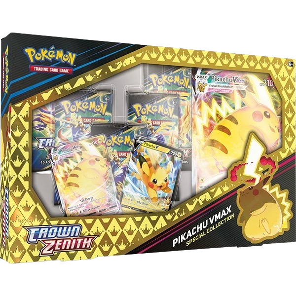 Pokemon TCG Crown Zenith Special Collection Box - Pikachu VMAX 3 Pokemon TCG Crown Zenith Special Collection Box - Pikachu VMAX