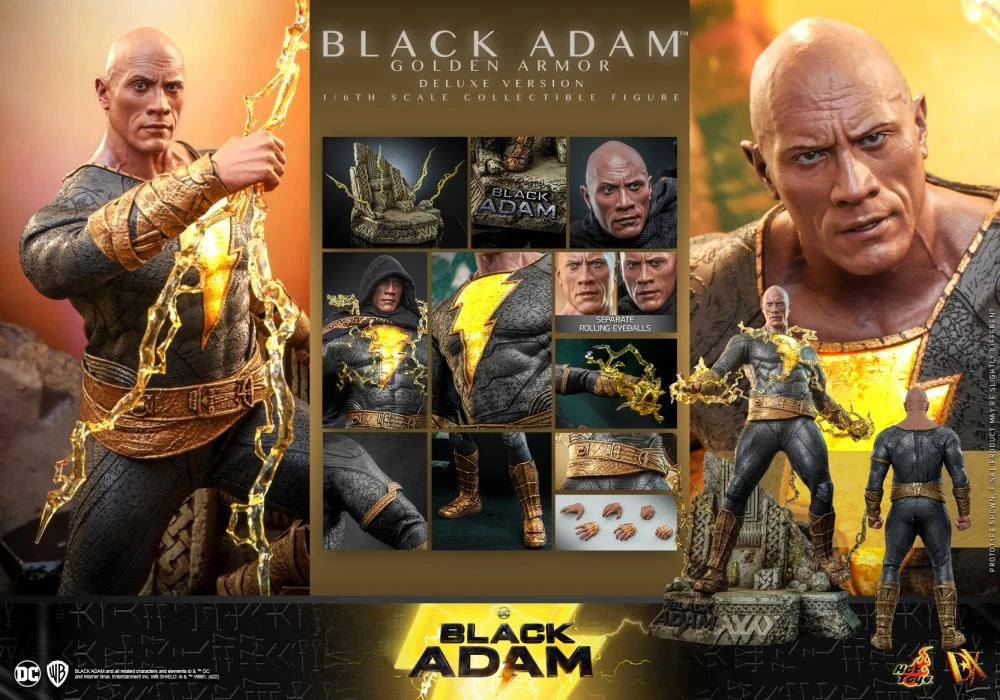 Hot Toys 1/6th Scale Black Adam (Gold Armour) Deluxe Version 4 Hot Toys 1/6th Scale Black Adam (Gold Armour) Deluxe Version - Image 2