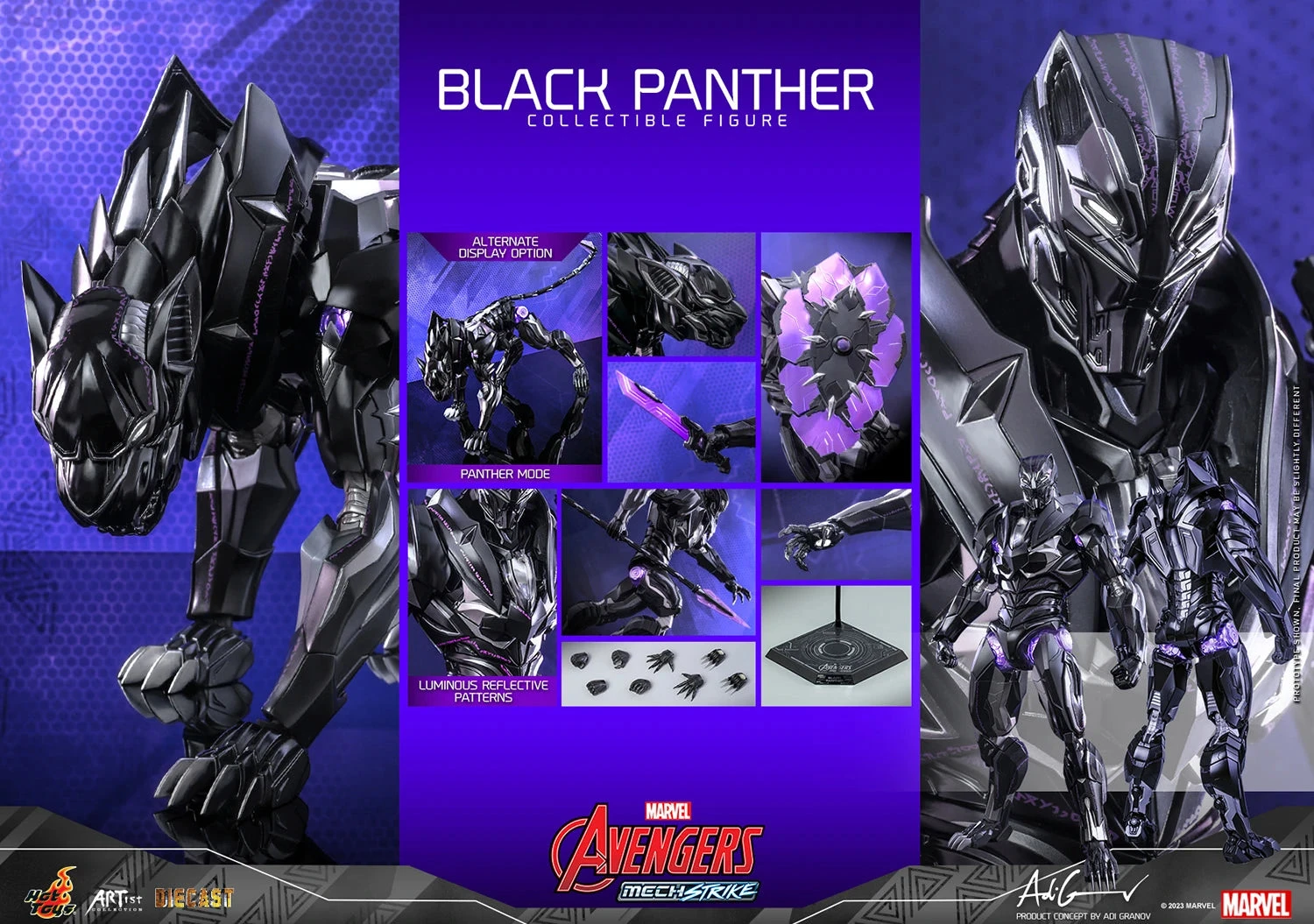 Hot Toys Avengers Mech Strike 1/6th Scale Black Panther Figure 5 Hot Toys Avengers Mech Strike 1/6th Scale Black Panther Figure - Image 3