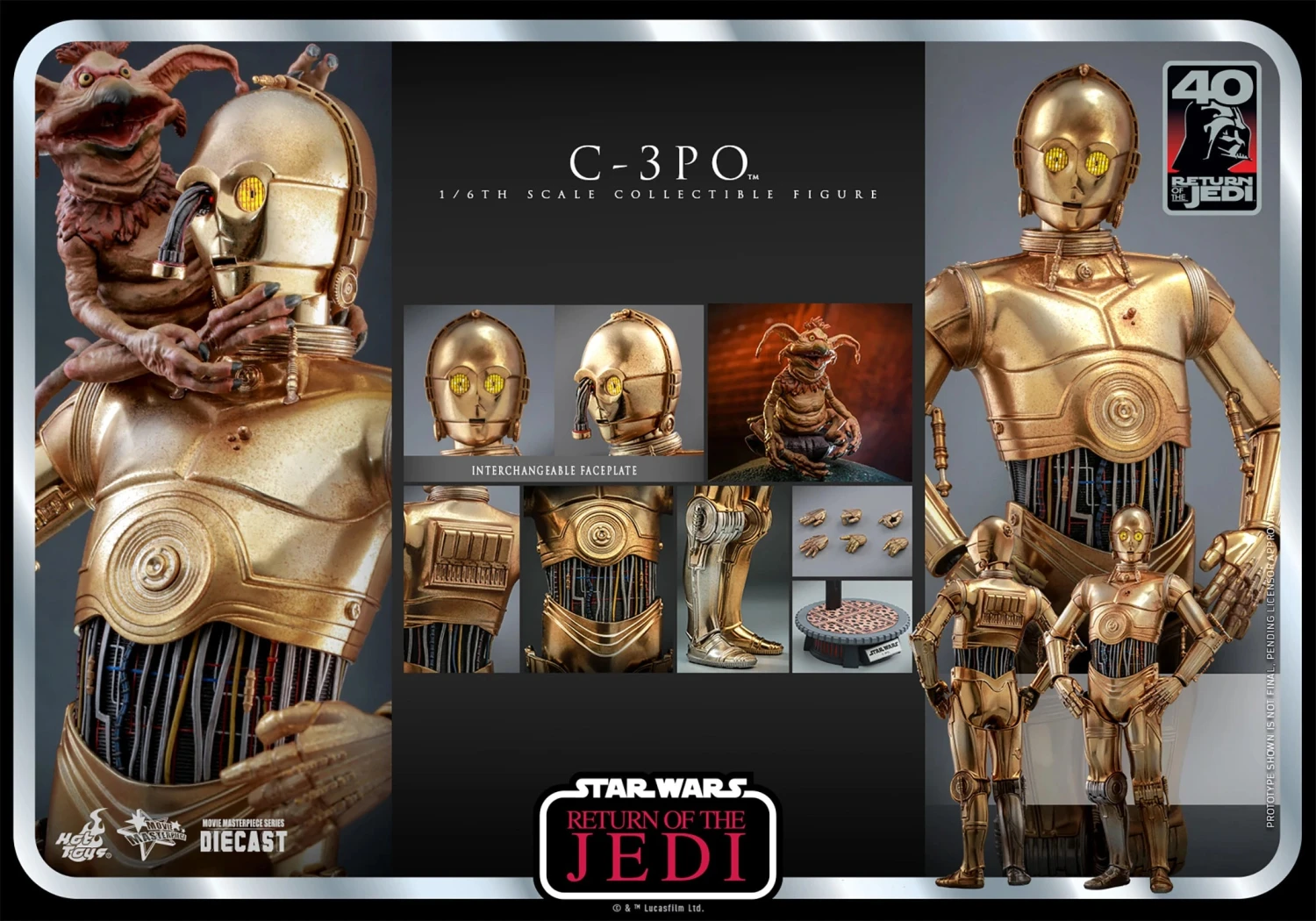 Hot Toys Star Wars Return Of The Jedi 40th Anniversary 1/6th Scale C-3PO Figure 5 Hot Toys Star Wars Return Of The Jedi 40th Anniversary 1/6th Scale C-3PO Figure - Image 3