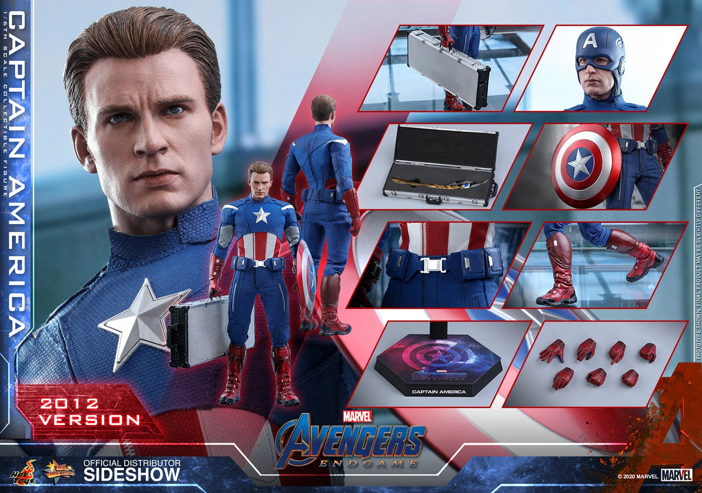 Hot Toys Marvel Avengers Endgame Masterpiece 1/6 Scale Captain America 4 Hot Toys Marvel Avengers Endgame Masterpiece 1/6 Scale Captain America - Image 2