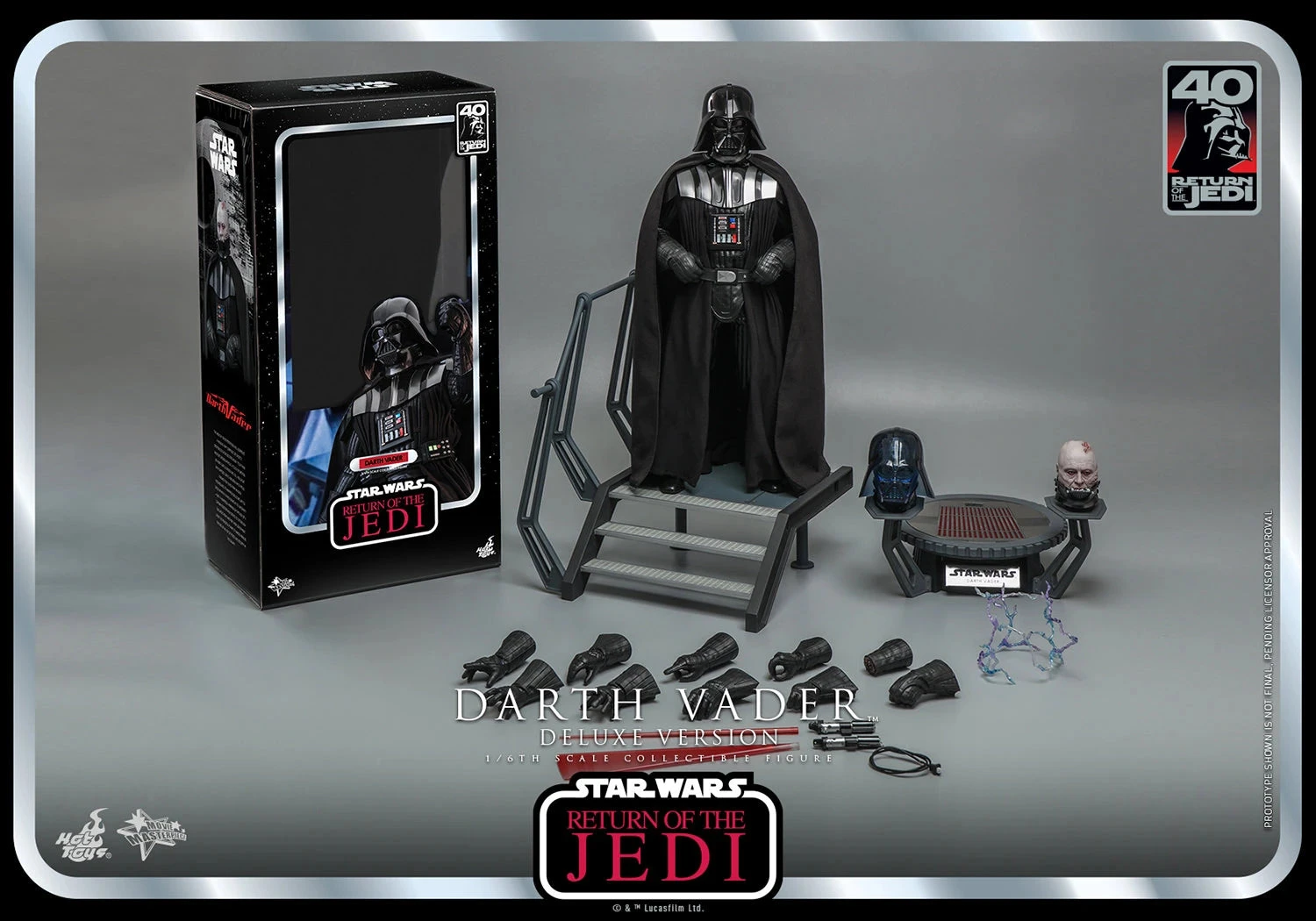 Hot Toys Star Wars Return Of The Jedi 40th Anniversary 1/6th Scale Darth Vader Deluxe Figure 6 Hot Toys Star Wars Return Of The Jedi 40th Anniversary 1/6th Scale Darth Vader Deluxe Figure - Image 4