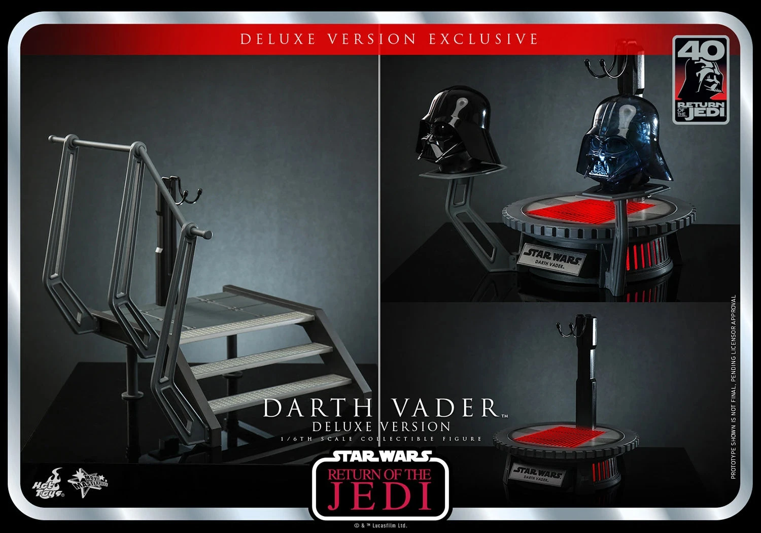 Hot Toys Star Wars Return Of The Jedi 40th Anniversary 1/6th Scale Darth Vader Deluxe Figure 10 Hot Toys Star Wars Return Of The Jedi 40th Anniversary 1/6th Scale Darth Vader Deluxe Figure - Image 8