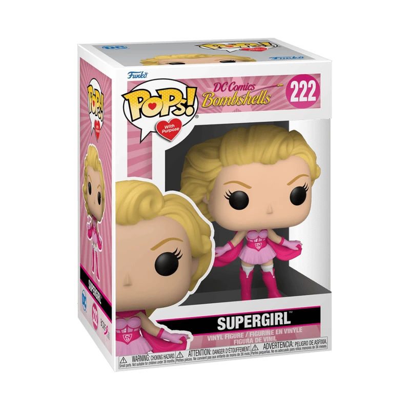 Breast Cancer Awareness Bombshell Supergirl Funko Pop! Vinyl Figure 3 Breast Cancer Awareness Bombshell Supergirl Funko Pop! Vinyl Figure
