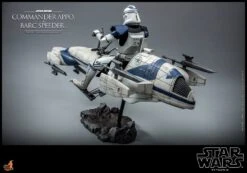 Hot Toys 1:6 Star Wars The Clone Wars Commander Appo With BARC Speeder -Toy Sale Store hr hot911126 m