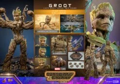 Hot Toys Guardians Of The Galaxy Vol. 3 Groot 1/6th Scale Deluxe Figure -Toy Sale Store hr hot9123092 v