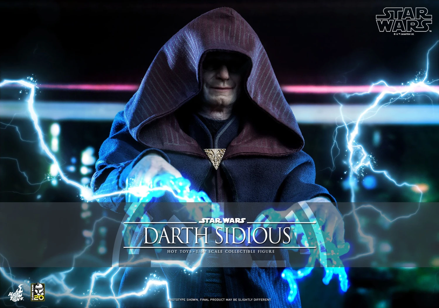 Hot Toys Star Wars The Clone Wars Darth Sidious 1/6th Scale Figure 5 Hot Toys Star Wars The Clone Wars Darth Sidious 1/6th Scale Figure - Image 3