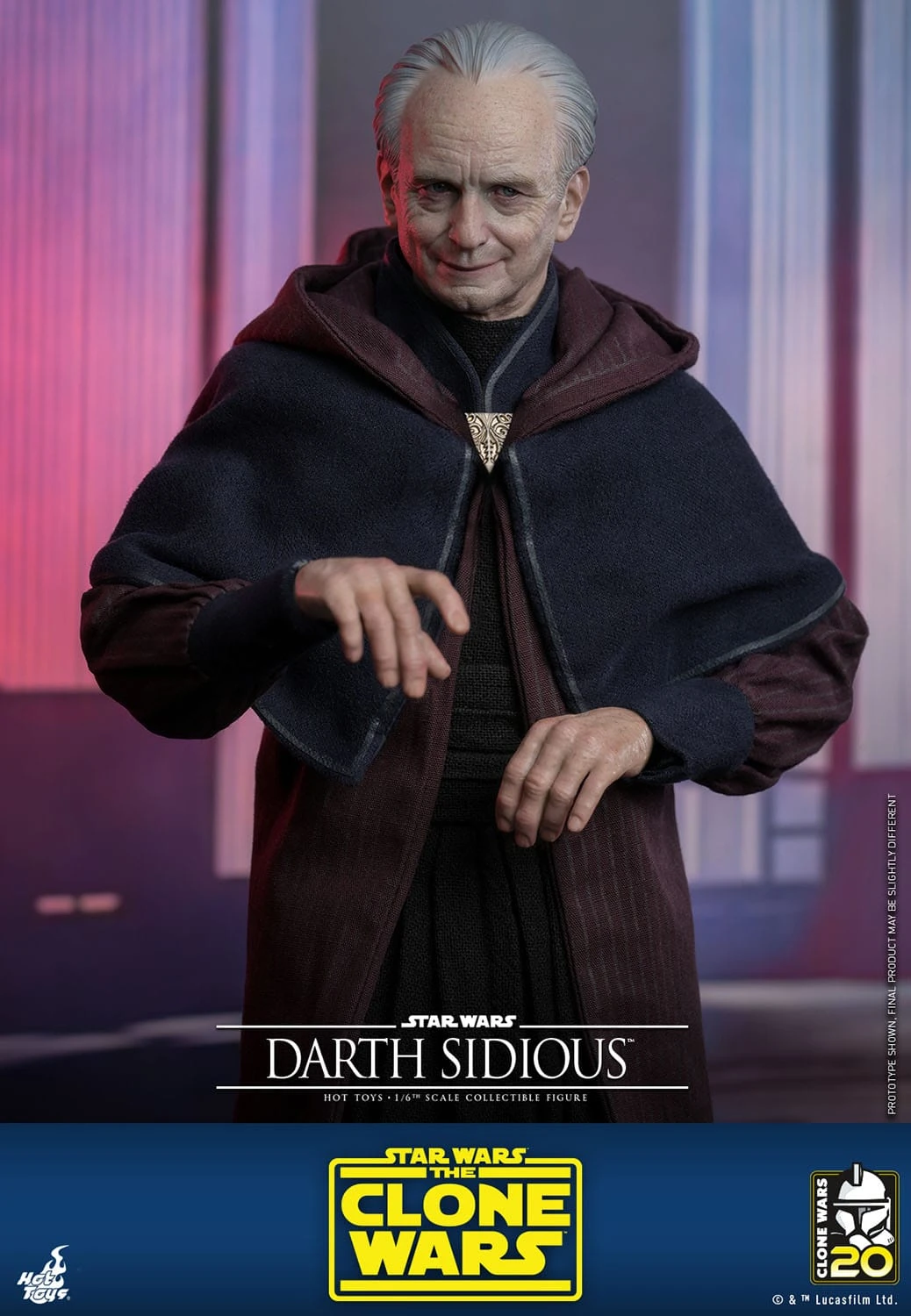 Hot Toys Star Wars The Clone Wars Darth Sidious 1/6th Scale Figure 10 Hot Toys Star Wars The Clone Wars Darth Sidious 1/6th Scale Figure - Image 8