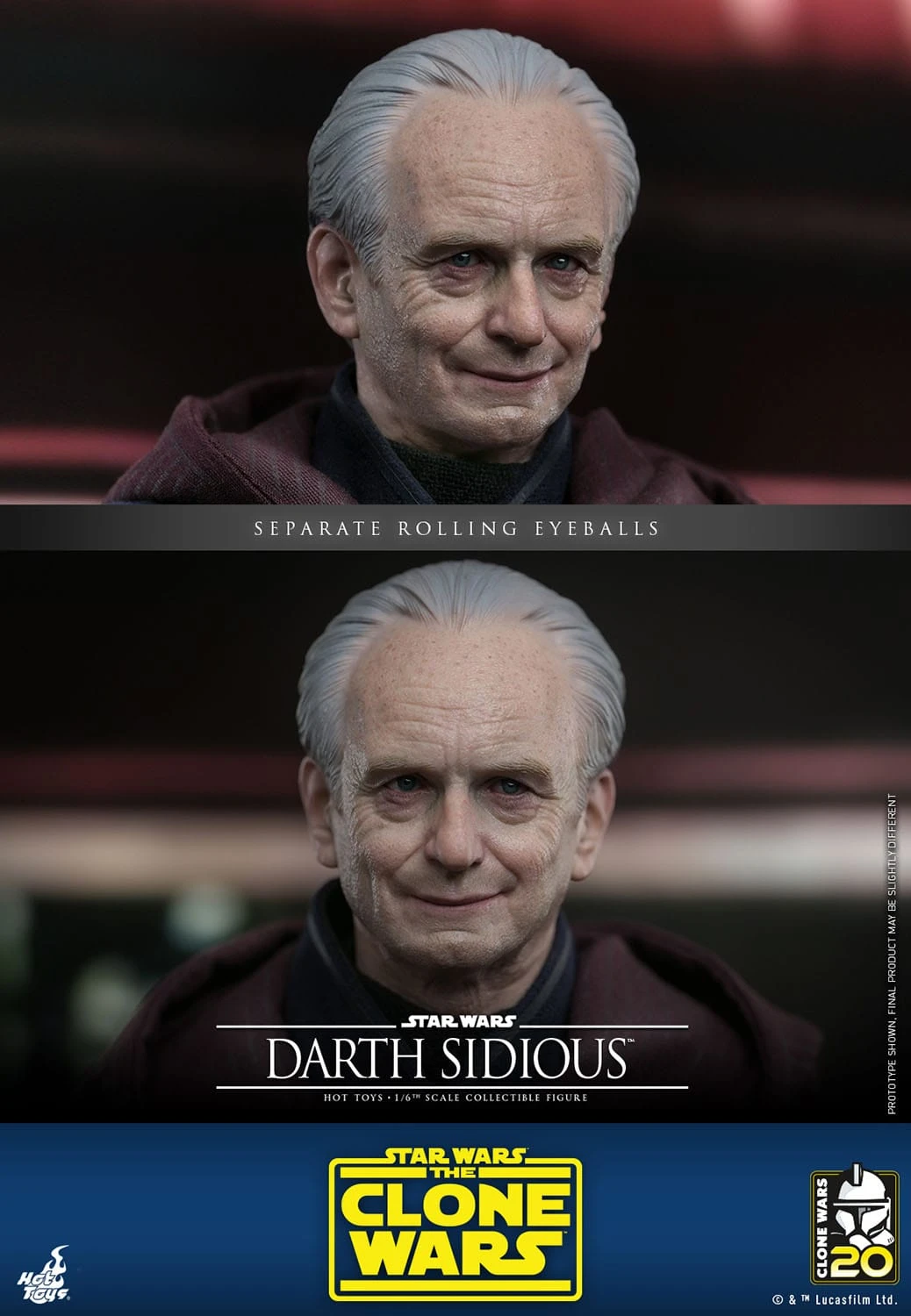 Hot Toys Star Wars The Clone Wars Darth Sidious 1/6th Scale Figure 9 Hot Toys Star Wars The Clone Wars Darth Sidious 1/6th Scale Figure - Image 7