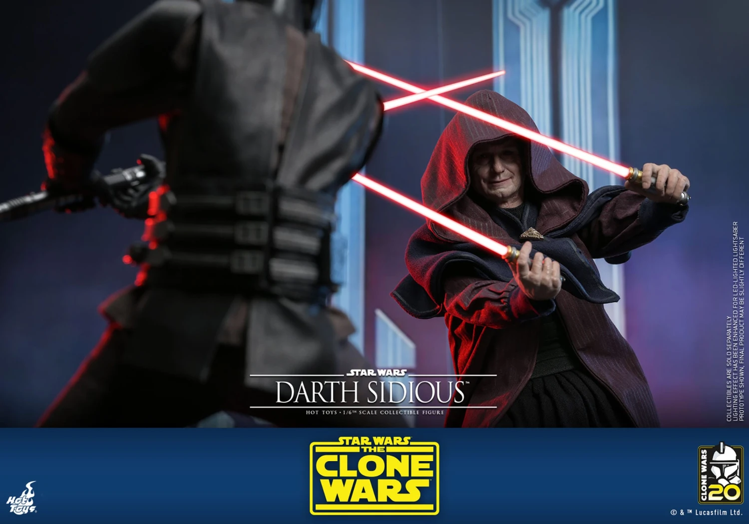 Hot Toys Star Wars The Clone Wars Darth Sidious 1/6th Scale Figure 16 Hot Toys Star Wars The Clone Wars Darth Sidious 1/6th Scale Figure - Image 14