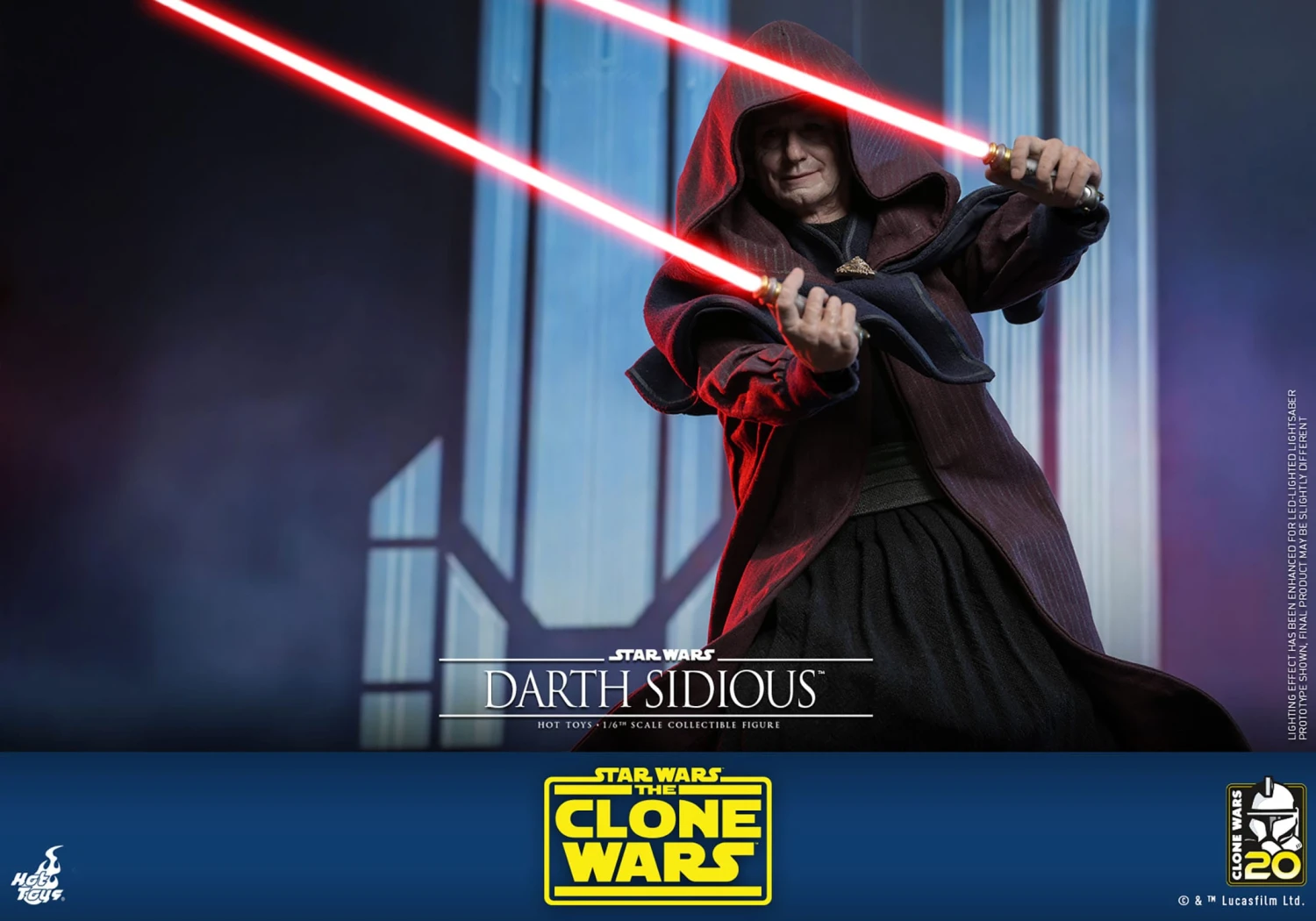 Hot Toys Star Wars The Clone Wars Darth Sidious 1/6th Scale Figure 18 Hot Toys Star Wars The Clone Wars Darth Sidious 1/6th Scale Figure - Image 16