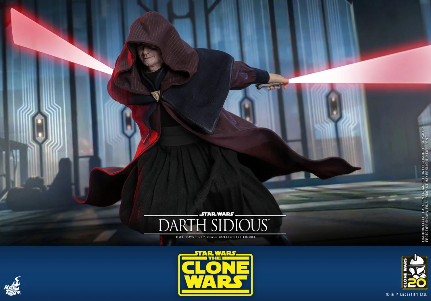 Hot Toys Star Wars The Clone Wars Darth Sidious 1/6th Scale Figure 21 Hot Toys Star Wars The Clone Wars Darth Sidious 1/6th Scale Figure - Image 19