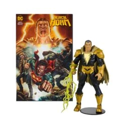 McFarlane Toys 7" Black Adam Action Figure With Black Adam Comic (Page Punchers)
