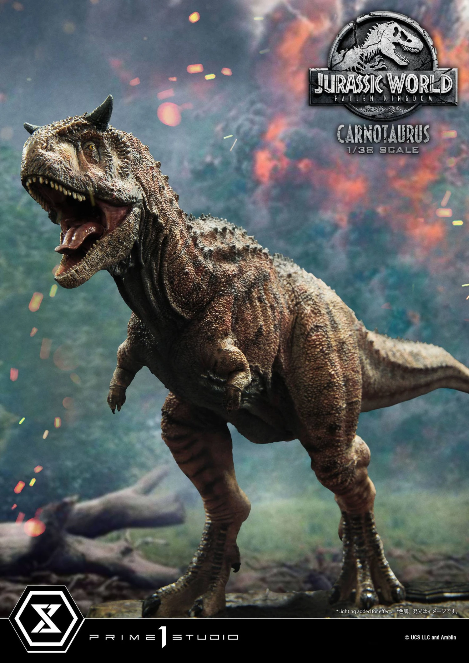 Jurassic World Fallen Kingdom Prime Collectibles PVC Statue 1/38 Scale Carnotaurus 5 Jurassic World Fallen Kingdom Prime Collectibles PVC Statue 1/38 Scale Carnotaurus - Image 3