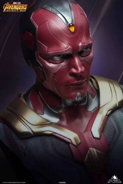 Queen Studios Marvel Avengers Life Size Vision Bust -Toy Sale Store hr qsvision s