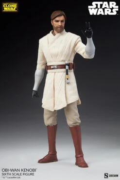 Sideshow Star Wars The Clone Wars Action Figure 1/6 Scale Obi-Wan Kenobi -Toy Sale Store obi wan kenobi star wars gallery 62d59fa3d0a8f