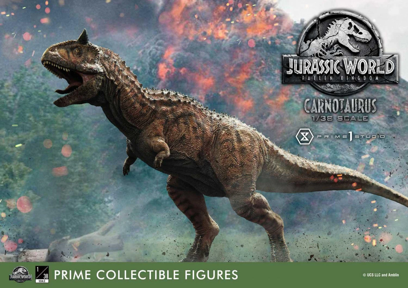 Jurassic World Fallen Kingdom Prime Collectibles PVC Statue 1/38 Scale Carnotaurus 3 Jurassic World Fallen Kingdom Prime Collectibles PVC Statue 1/38 Scale Carnotaurus