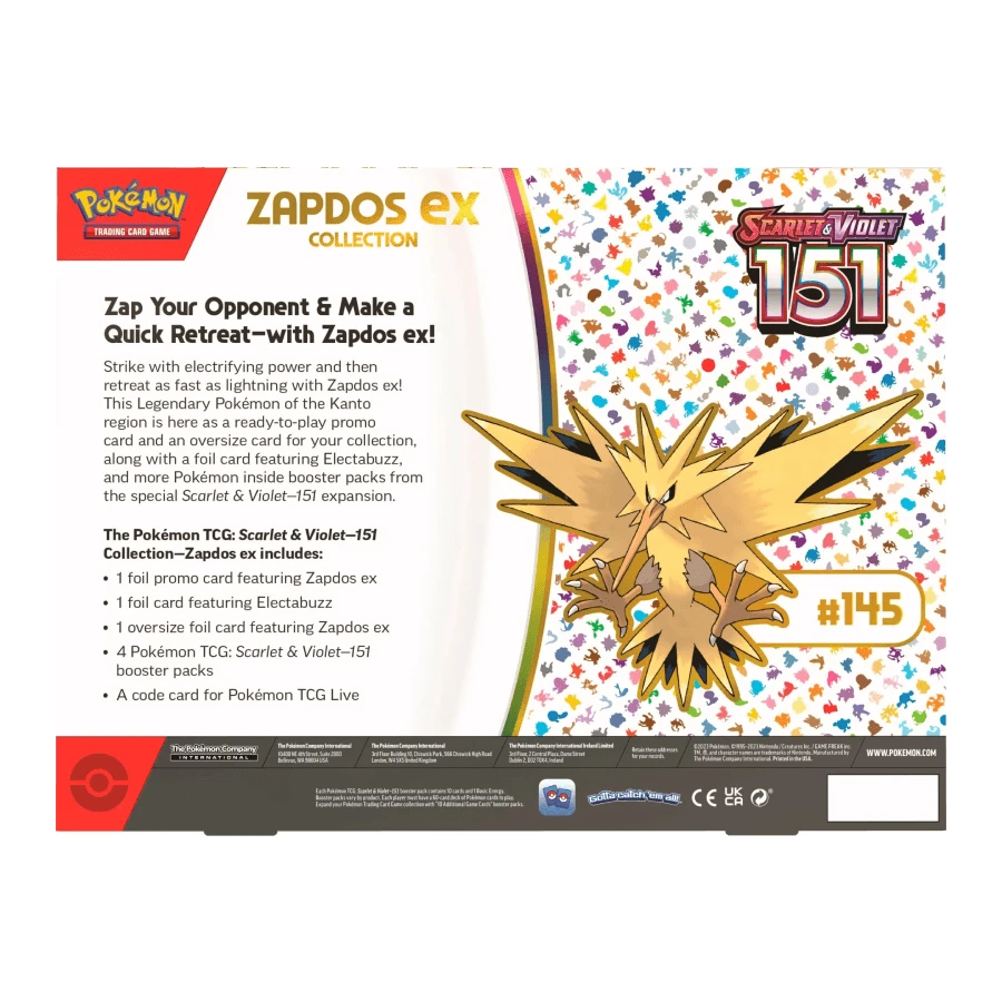 Pokemon Scarlet & Violet 151 Zapdos EX Collection Box 4 Pokemon Scarlet & Violet 151 Zapdos EX Collection Box - Image 2