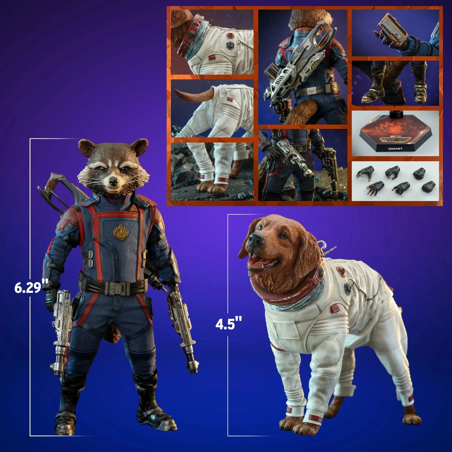 Hot Toys Guardians Of The Galaxy Vol. 3Rocket And Cosmo 1/6th Scale Figure Set 5 Hot Toys Guardians Of The Galaxy Vol. 3Rocket And Cosmo 1/6th Scale Figure Set - Image 3