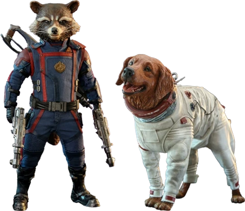 Hot Toys Guardians Of The Galaxy Vol. 3Rocket And Cosmo 1/6th Scale Figure Set 3 Hot Toys Guardians Of The Galaxy Vol. 3Rocket And Cosmo 1/6th Scale Figure Set