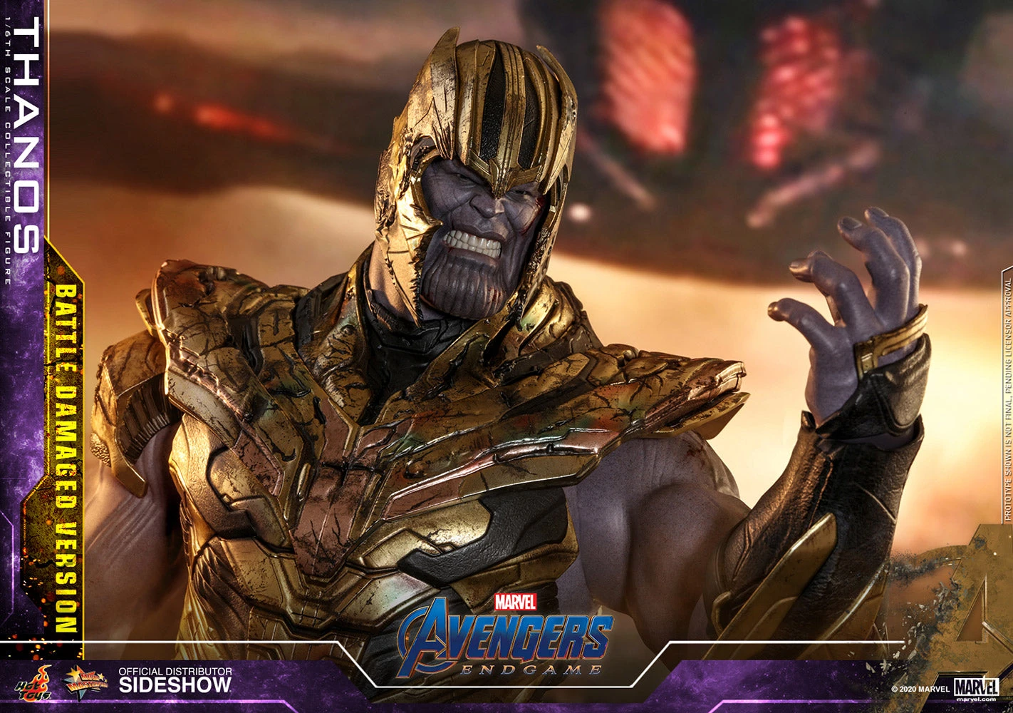 Hot Toys Marvel Avengers: Endgame Movie Masterpiece 1/6 Scale Action Figure Thanos Battle Damaged Version 10 Hot Toys Marvel Avengers: Endgame Movie Masterpiece 1/6 Scale Action Figure Thanos Battle Damaged Version - Image 8