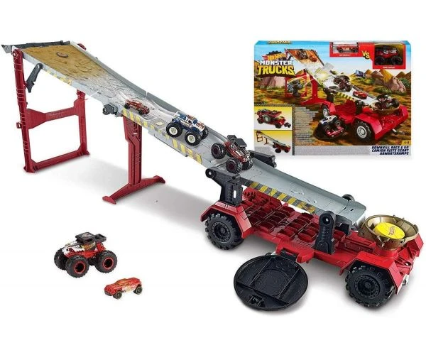 Hot Wheels Monster Trucks Downhill Race And Go 3 Hot Wheels Monster Trucks Downhill Race And Go