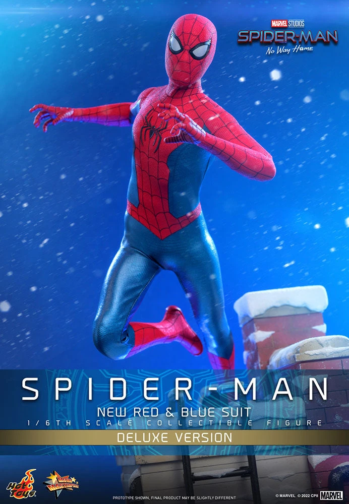 Hot Toys Spider-Man No Way Home 1/6 Scale (New Red And Blue Suit) Deluxe Spider Man 3 Hot Toys Spider-Man No Way Home 1/6 Scale (New Red And Blue Suit) Deluxe Spider Man