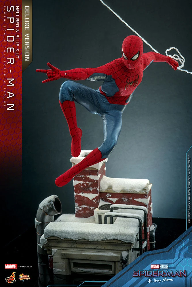 Hot Toys Spider-Man No Way Home 1/6 Scale (New Red And Blue Suit) Deluxe Spider Man 7 Hot Toys Spider-Man No Way Home 1/6 Scale (New Red And Blue Suit) Deluxe Spider Man - Image 5