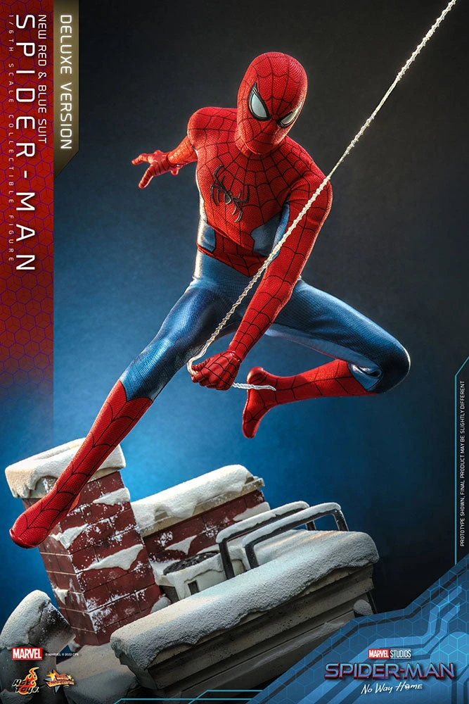 Hot Toys Spider-Man No Way Home 1/6 Scale (New Red And Blue Suit) Deluxe Spider Man 5 Hot Toys Spider-Man No Way Home 1/6 Scale (New Red And Blue Suit) Deluxe Spider Man - Image 3