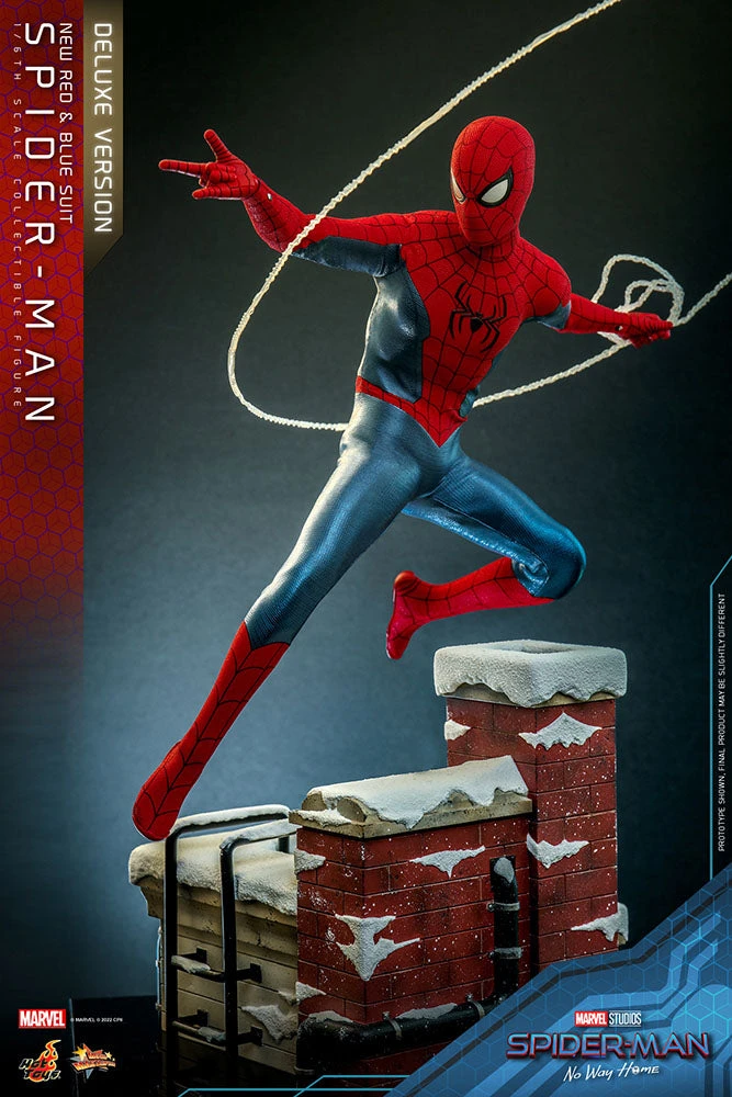 Hot Toys Spider-Man No Way Home 1/6 Scale (New Red And Blue Suit) Deluxe Spider Man 8 Hot Toys Spider-Man No Way Home 1/6 Scale (New Red And Blue Suit) Deluxe Spider Man - Image 6