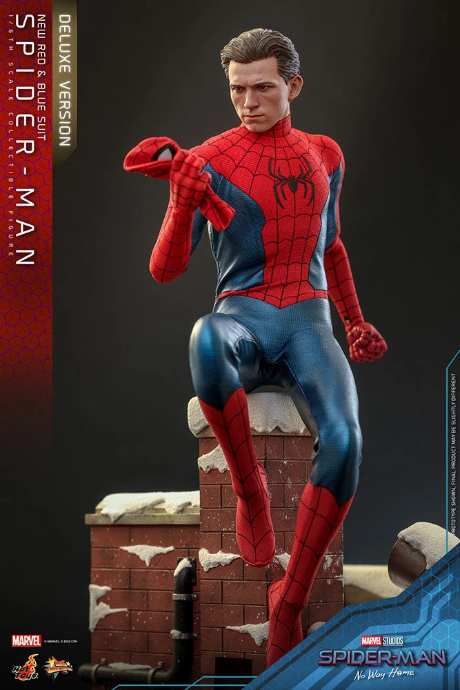 Hot Toys Spider-Man No Way Home 1/6 Scale (New Red And Blue Suit) Deluxe Spider Man 11 Hot Toys Spider-Man No Way Home 1/6 Scale (New Red And Blue Suit) Deluxe Spider Man - Image 9