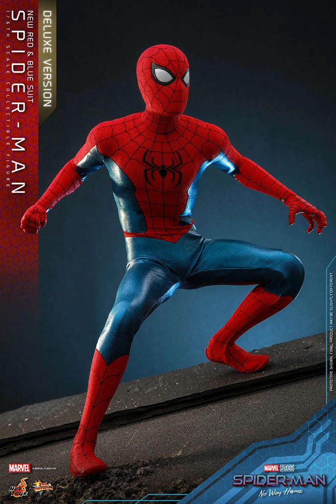 Hot Toys Spider-Man No Way Home 1/6 Scale (New Red And Blue Suit) Deluxe Spider Man 14 Hot Toys Spider-Man No Way Home 1/6 Scale (New Red And Blue Suit) Deluxe Spider Man - Image 12